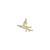Snow Ski Equipment Pendant (14K) front - Popular Jewelry - New York