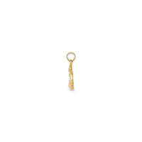 Snowboarder Pendant (14K) side - Popular Jewelry - New York