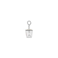 Chinese Take-Out Box Pendant (Silver) side - Popular Jewelry - New York