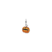 Jack-O'-Lantern Charm (Silver) front - Popular Jewelry - New York