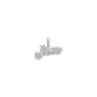 Motorcycle Pendant (Silver) front - Popular Jewelry - New York