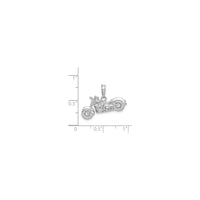 Motorcycle Pendant (Silver) scale - Popular Jewelry - New York