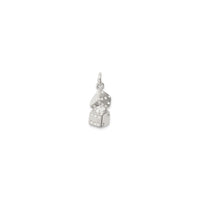 Pair of Dice Charm (Silver) front - Popular Jewelry - New York