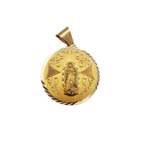 Solid Diamond-Cut Virgin Mary Medallion (14K)
