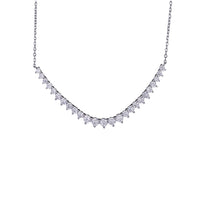V-Shaped Bar Necklace (Silver)