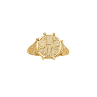 Vintage Gemini Zodiac Sign Lady Ring (14K)