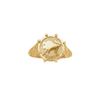 Vintage Taurus Zodiac Sign Lady Ring (14K)