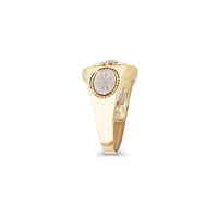 Virgin Mary Halo Bezel Setting Men's Ring (14K) Popular Jewelry New York