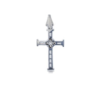 White Gold Bezzel Cross Pendant (14K)