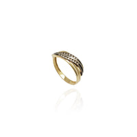 Two-Tone Melded Channel Wisp Ring (14K)