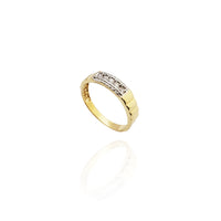 CZ Pleated Band (14K)