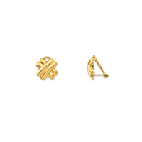 X Shaped Non-Pierced Earring (14K)