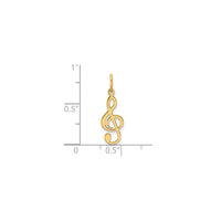 Glossy Treble Clef Pendant (14K)