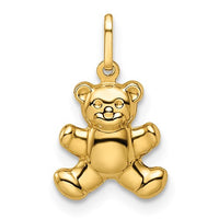 Puffed Teddy Bear Pendant (14K)