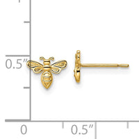 Glossy Bumble Bee Stud Earrings (14K)