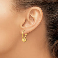 Thoughtful Baby Angel Huggie/Hoop Earrings (14K)