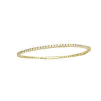 Cubic Zirconia Channel-Set Bangle Bracelet (14K)