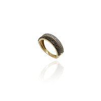 Double-Striped Monochrome Ice Ring (14K)