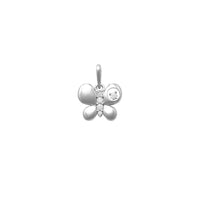 Zirconia Butterfly Pendant (14K)