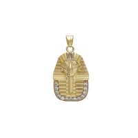 Zirconia Textured Pharaoh Head Pendant (14K)
