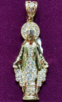 Altagracia with Cubic Zirconia Pendant 14K - Lucky Diamond 恆福珠寶金行 New York City 169 Canal Street 10013 Jewelry store Playboi Charlie Chinatown @luckydiamondny 2124311180