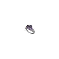 Amethyst and Black Onyx Lady Ring (Silver)
