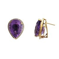 Gigantium Amethyst Stud Earrings (14K)