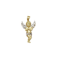 Two-Tone Diamond-Cut Angel Pendant (14K)