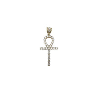 Single-Row CZ Ankh Pendant (10K)