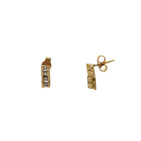 Diamond Mobile Bridge Stud Earrings (14K)