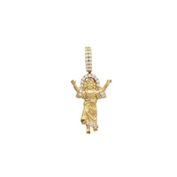 Zirconia Halo Divine Child Pendant (10K)