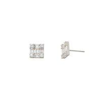 Baguette Cz Stud Earring (14K)
