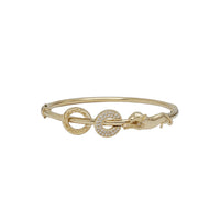 Leopard CZ Bangle (14K).