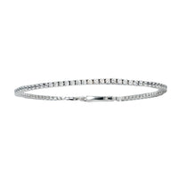 Cubic Zirconia Channel-Set Bangle Bracelet (14K)