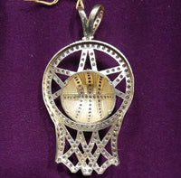 Iced-Out Basketball Pendant 10K - Lucky Diamond 恆福珠寶金行 New York City 169 Canal Street 10013 Jewelry store Playboi Charlie Chinatown @luckydiamondny 2124311180