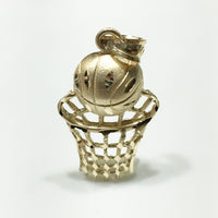 Basketball Pendant 14K Net Hoop NBA - Popular Jewelry
