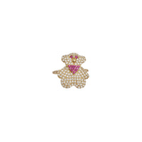 Zirconia Red Bear Ring (14K)