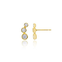 Bezel Stud Earrings (14K)