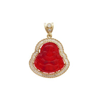 Red Laughing Buddha Pendant (14K)