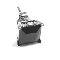 Princess-Cut Onyx Solitaire Stud Earrings (Silver)