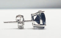 Round-Cut Black Cubic Zirconia Stud (Silver)