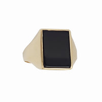 Black Onyx Signet Ring (14K)