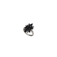 Marquise Black Onyx Lady Ring (Silver)