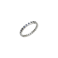 Light Purple Cubic Zirconia Stone Eternity Ring (Silver)