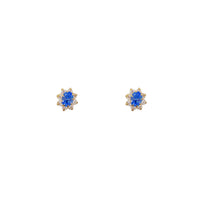 Marquise Flower CZ Stud Earrings (14K)