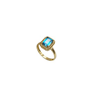 Rectangle Cubic Zirconia Ring (14K)