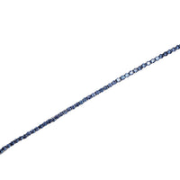 Cubic Zirconia Blue Stone Tennis Design Bracelet (Silver)