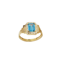 Light Blue Cubic Zirconia Lady Ring (14K)