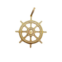 Diamond Boat Helm Pendant (14K)