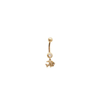 Fish Dangling Navel Ring (14K)